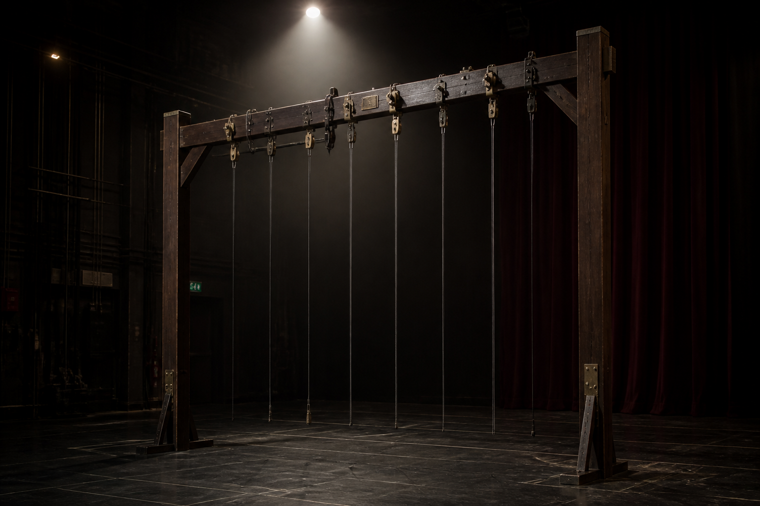 Wooden rigging frame